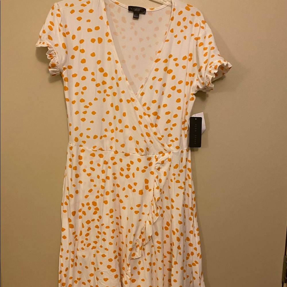 yellow and white dress